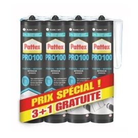 Colle fixation PL100 PATTEX - high tank - blanc - lot 3+1 - 798270
