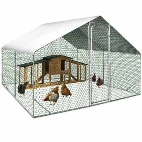 Enclos Poulailler 9m² Parc Grillagé 3x3m Acier Galvanisé