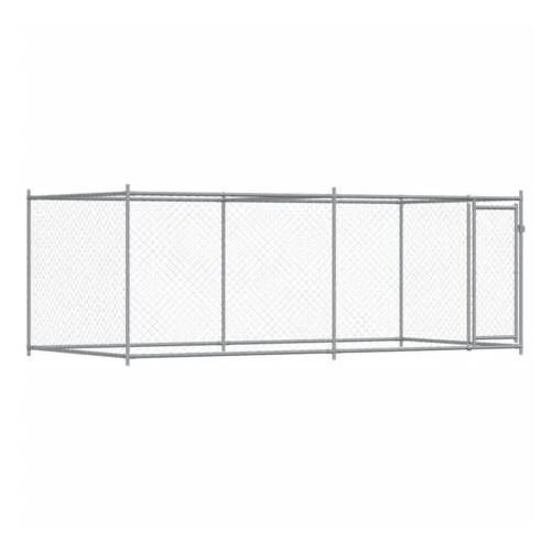 Vidaxl Cage Pour Chien Avec Porte Gris 4x2x1,5 M Acier Galvanisé