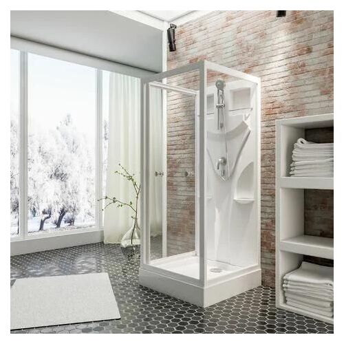 Cabine de douche intégrale  Juist Schulte 80 x 80 cm  ouverture vers l'intérieur