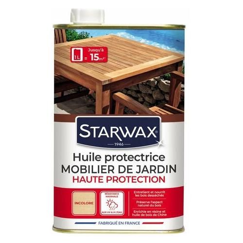Huile protectrice teck et bois exotiques Starwax 1L