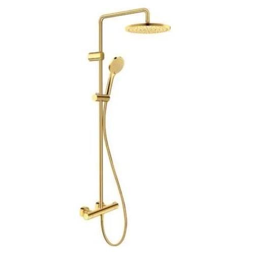 Colonne de douche thermostatique DURAVIT MinusFlow doré poli