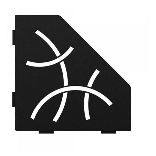 Tablette Murale Shelf-E-S2 Curve Noir Graphite Mat