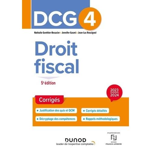 Droit Fiscal Dcg 4 - Corrigés