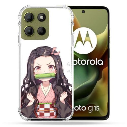 Coque Renforcée Pour Motorola G15 Manga Demon Slayer Nezuko