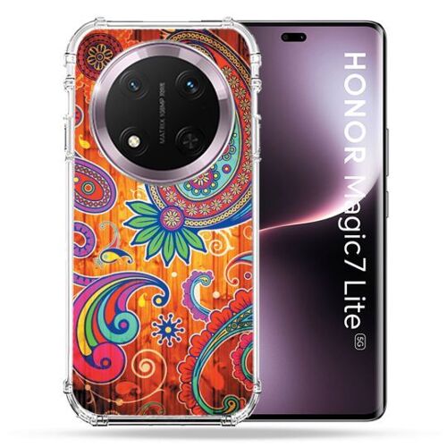 Coque Renforcée Pour Honor Magic 7 Lite 5g Fleur Psychedelic