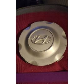 Centre De Roue De Voiture Automobile Hyundai 14,5cm Environ Rare Et Vintage Pour Enjoliveur Silver Argent Plata Avec Clips De Fixation