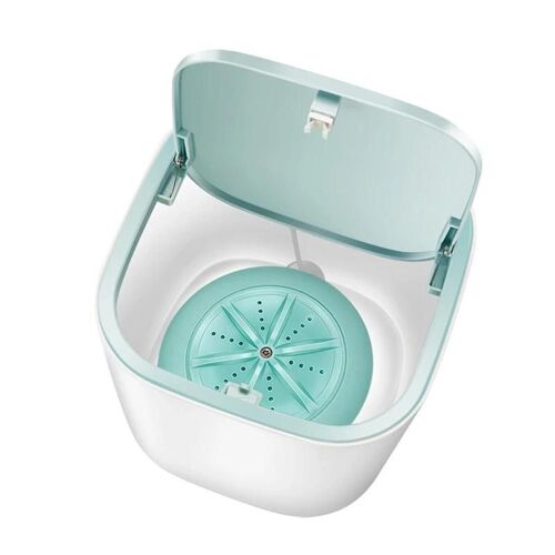 Mini machine à laver de bureau portable silencieux pour sous-vêtements chaussettes culotte maison voyage bleu