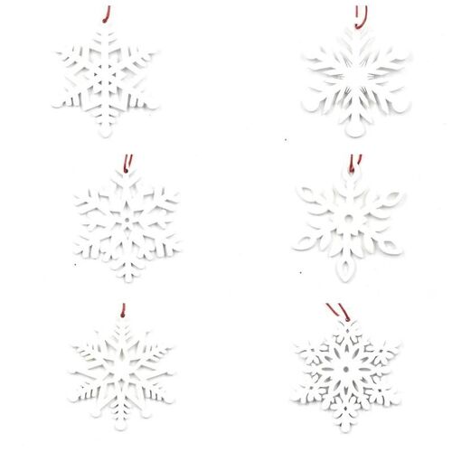 Pendentif de Noël Ornements Créatifs Mignon Décor Suspendu Pour Famille Décoration De Noël Blanc