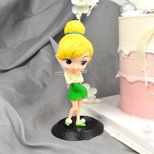 Porte-clés fée en plastique Birthday Cake Topper avec décoration de piédestal pour fête d'anniversaire d'enfant