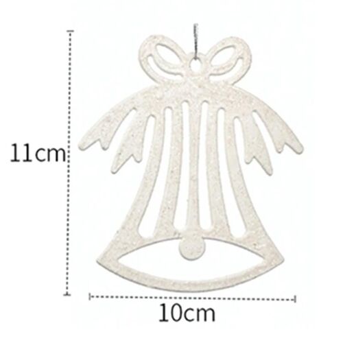 Ensemble de 2/3 scintillant décor de Noël classique motifs de Noël creux pendentifs saisonniers pièces arbre de Noël ornement A