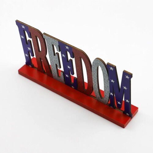 Décor du jour de l'indépendance américaine États-Unis Lettres en bois de la fête nationale Artisanat 706