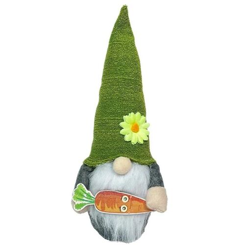 Ornement de Pâques Poupée naine de printemps flou Saisonnier Sans Visage Gnome Poupée en peluche Cadeau Pour Les Enfants Filles Vert