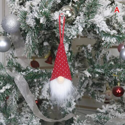 Noël sans visage poupée pendentifs forêt barbe vieil homme tricoté pendentif fenêtre arbre de Noël décor a