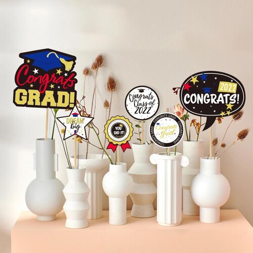 Graduation Saison Photo Décorative Accessoires Vase Insert Signe Bureau Ornement