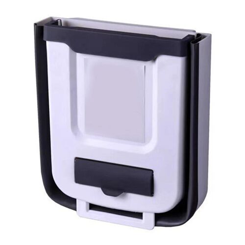 Poubelle de cuisine suspendue Poubelle durable de grande capacité pour le salon Maison Gris Blanc,7L