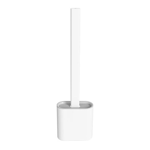 Brosse de nettoyage de crevasse de toilette suspendue murale Support de rangement de brosse de nettoyage flexible pour toilette de salle de bain blanc
