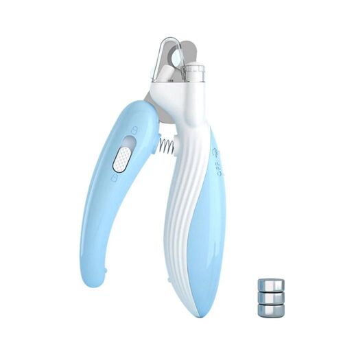 Coupe-Ongles Pour Animaux De Compagnie Avec Lumière Led Broyeur À Ongles Professionnel Pour Chat Chien Bleu Clair 
