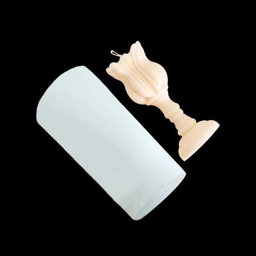 Modèles Doux 3d Fleur En Forme Bougeoir Coulée Die Diy Artisanat Pochoir En Silicone Pour Aromathérapie Bougie Cire Savon Blanc