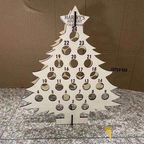 Porte-vin de Noël Porte-bouteille de vin en bois Calendrier de l'Avent Compte à rebours Boissons Présentoir Décor saisonnier A