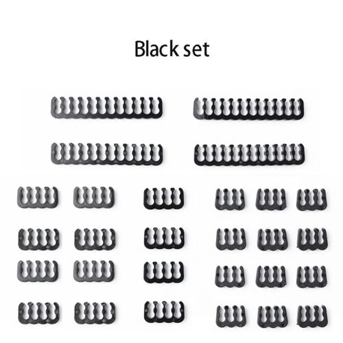 Cordon D'alimentation En Acrylique Trier Le Peigne Set Carte Mère Carte Graphique Clip De Gestion Des Câbles Pour Accessoires De Stockage Noir