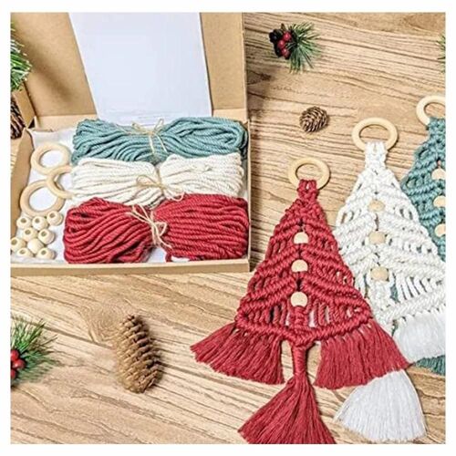 Arbre De Noël Kit De Bricolage Pampille Fait À La Main Kit D'arbre De Noël Tissé Kit Arbre De Noël Ornement Pendentif Arbre De Noël Tissé À La Main