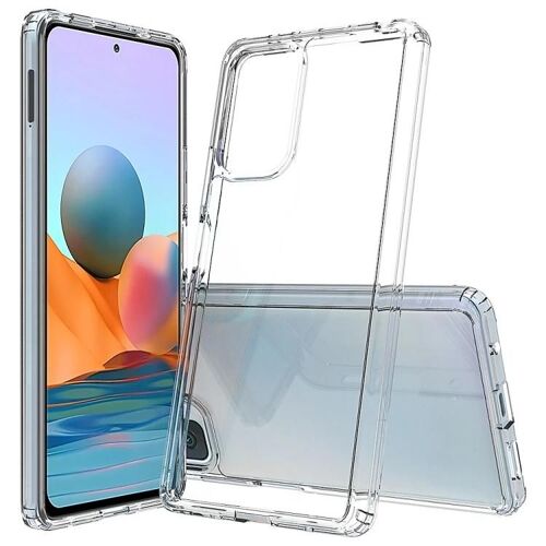 Coque De Protection Xiaomi Redmi Note 10 Pro - Tpu Et Acrylique Antichoc,Noir Transparent