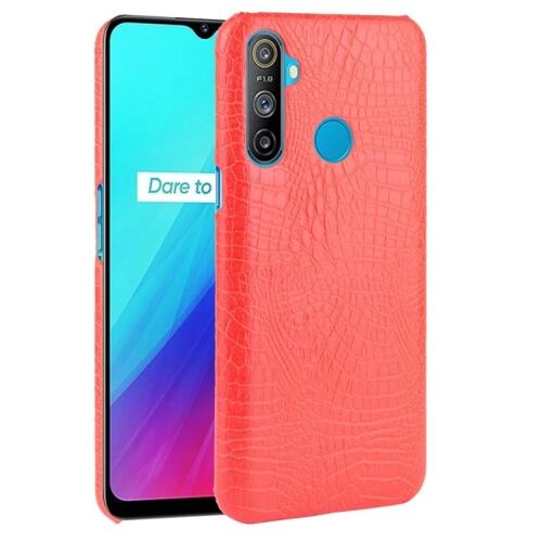 Coque OPPO Realme C3 - Texture crocodile antichoc PC + PU,Rouge