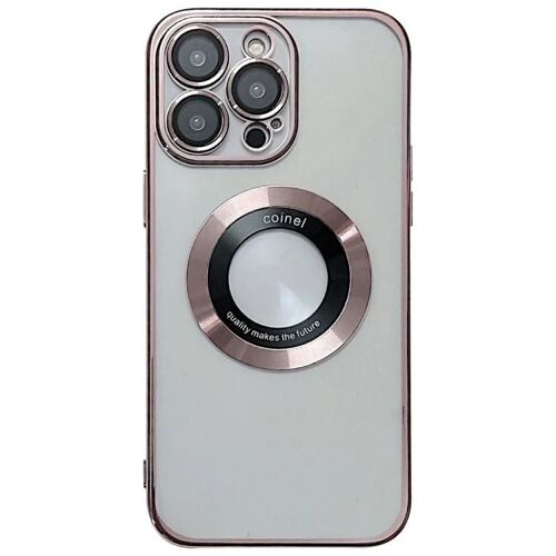 Coque Iphone 12 Pro - Galvanoplastie Magsafe Tpu,Rose Couleur Rose
