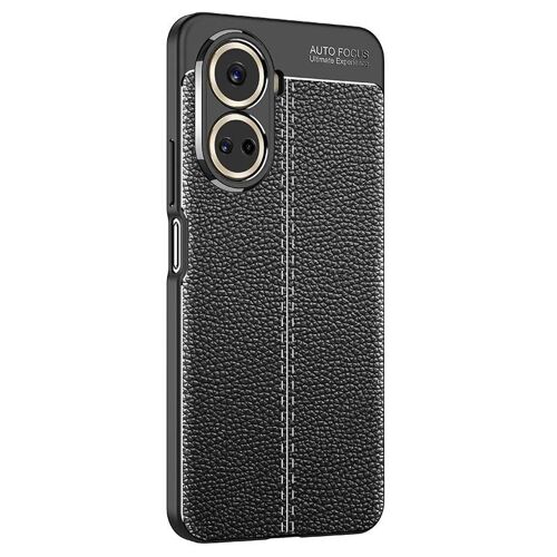 Coque de téléphone en TPU antichoc Huawei nova 10 SE - Litchi Texture,Noir Noir