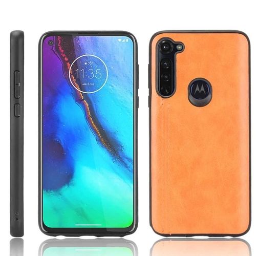 Coque Antichoc Pour Motorola Moto G Stylus - Motif Vache Pc + Pu + Tpu Orange