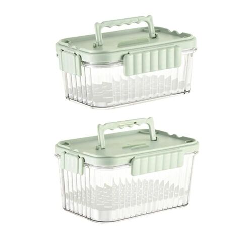 Glacière À Légumes 550ml / 1500ml Avec Poignée Petits Récipients Réutilisables Portables Pour Le Camping De Pique-Vert,Grand Et Petit