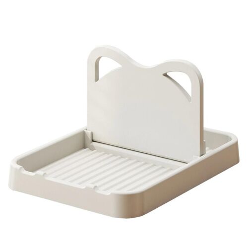 Étagère de rangement de couvercle de casserole simple Étagère de rangement de vaisselle facile à nettoyer pour comptoir Blanc