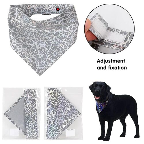 Chien Foulard Réfléchissant Serviette Nuit Sécurité Pendant La Marche Accessoires M