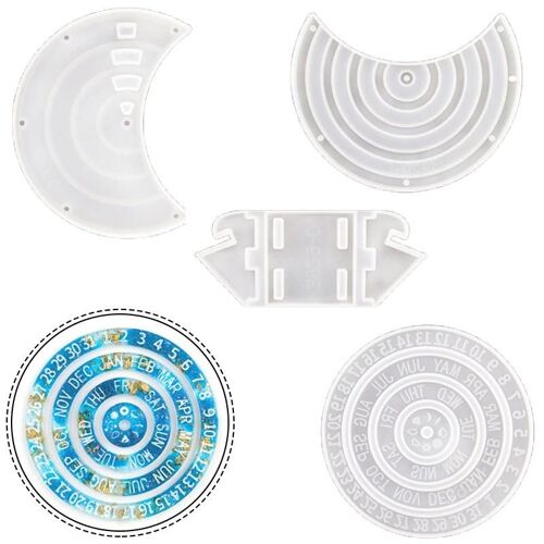 Pochoirs En Silicone Bricolage Spécial Calendrier Rotatif Décoration Fournitures D'artisanat Pour Bricolage Résine Époxy Coulée A