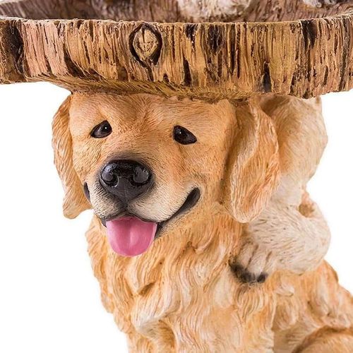 Jardin Oiseaux Bain Chien Mangeoire À Oiseaux Résine Paysage Mignon Statue Pour Cour Jardin Décorations Nouveau