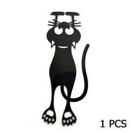 1/5/10pcs Marque-Page Noir Chat Forme Évider Pvc Chat Marque-Page 12.3cm 1pc