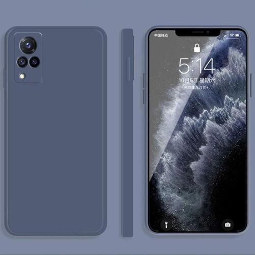 Vivo S9 Étui En Silicone - Résistant Aux Chutes,Couverture Complète,Couleur Unie,Gris Gris