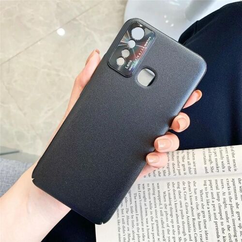 VIVO Y5S Plastic Case - Peau tout compris avec protection de l'anneau d'objectif Noir