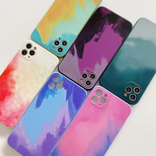 Coque Iphone 12 Mini - Résistant Aux Chocs Tpu Watercolor Design,Turquoise Turquoise