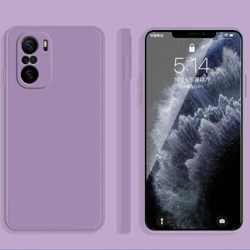 Coque Xiaomi Redmi K40 Pro - Silicone Liquide Imitation,Couverture Complète,Blanc Violet