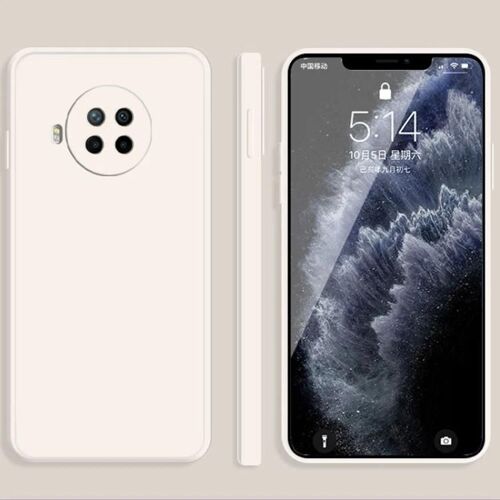Coque Xiaomi Redmi Note 9 Pro - Silicone liquide de couleur unie,blanc à couverture complète