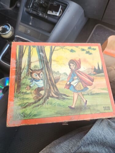 Puzzle Cube Bois Ancien Le Petit Chaperon Rouge