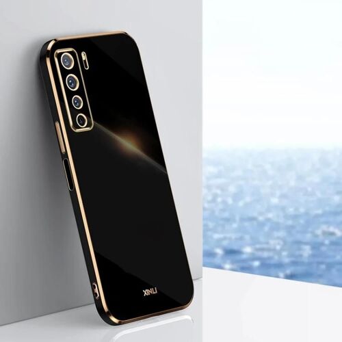 Coque TPU antichoc Huawei nova 7 SE - Placage 6D Bord Doré Noir