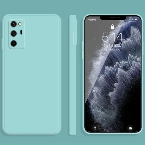 Coque en silicone liquide imitation - couverture complète,anti-chute,bleu ciel pour Honor V30 bleu ciel