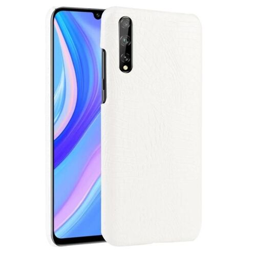 Coque Antichoc Texture Crocodile Pour Huawei P Smart S - Blanc Pc + Pu Blanc