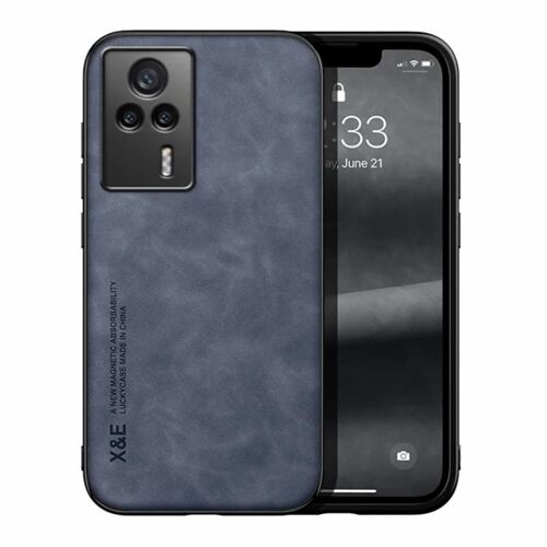 Coque de téléphone en cuir magnétique Xiaomi Redmi K60/K60E - Lamba Skin Feel,bleu bleu