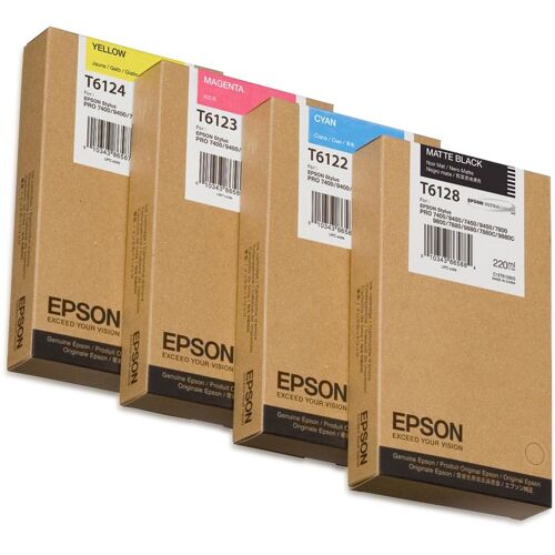 Epson T6128 - 220 ml - noir mat - original - cartouche d'encre - pour Stylus Pro 7400, Pro 7450, Pro 7800, Pro 7880, Pro 9400, Pro 9450, Pro 9800, Pro 9880