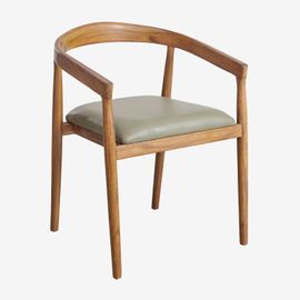 Pack De 4 Chaises De Salle À Manger En Cuir Visby Vert Bambou