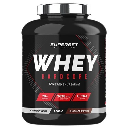 Whey Hardcore (2kg)|Brownie|Whey Protéine|Superset Nutrition 